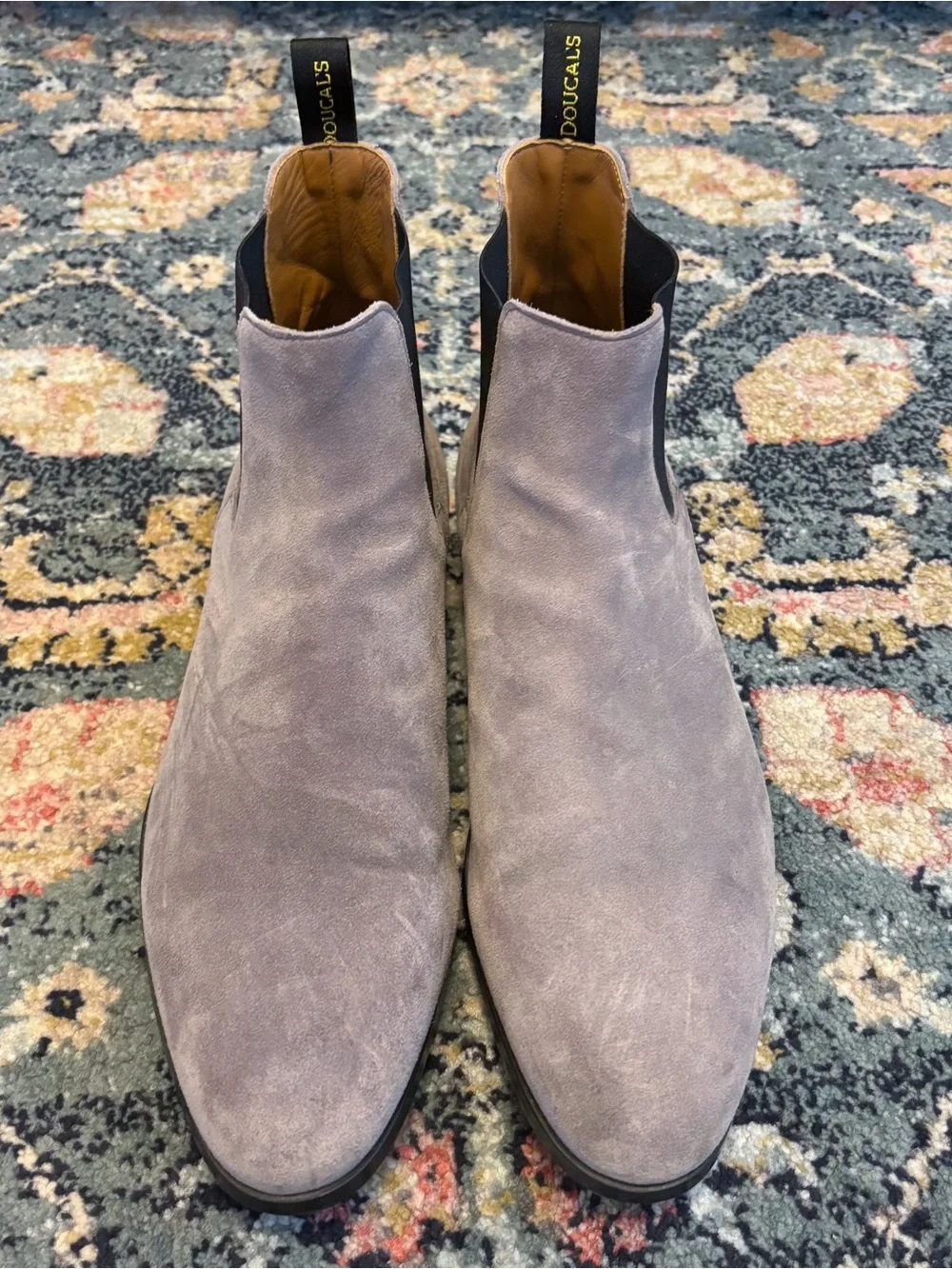DOUCAL’S Leather Suede Chelsea Boots Grey Sz 43 10